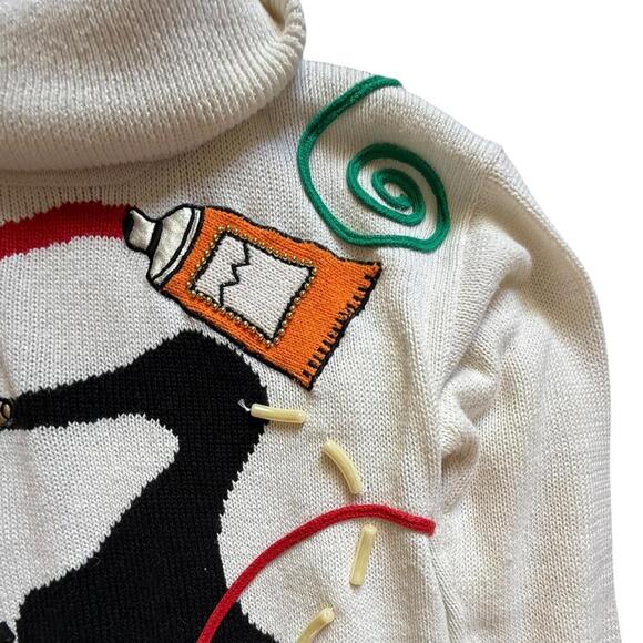 Spree International 1990 Abstract Art Sweater – Size Small - Picture 4 of 8